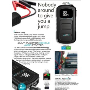Jump JMP12s - Multifunction Vehicle Jump Starter-Lithium Ion Battery