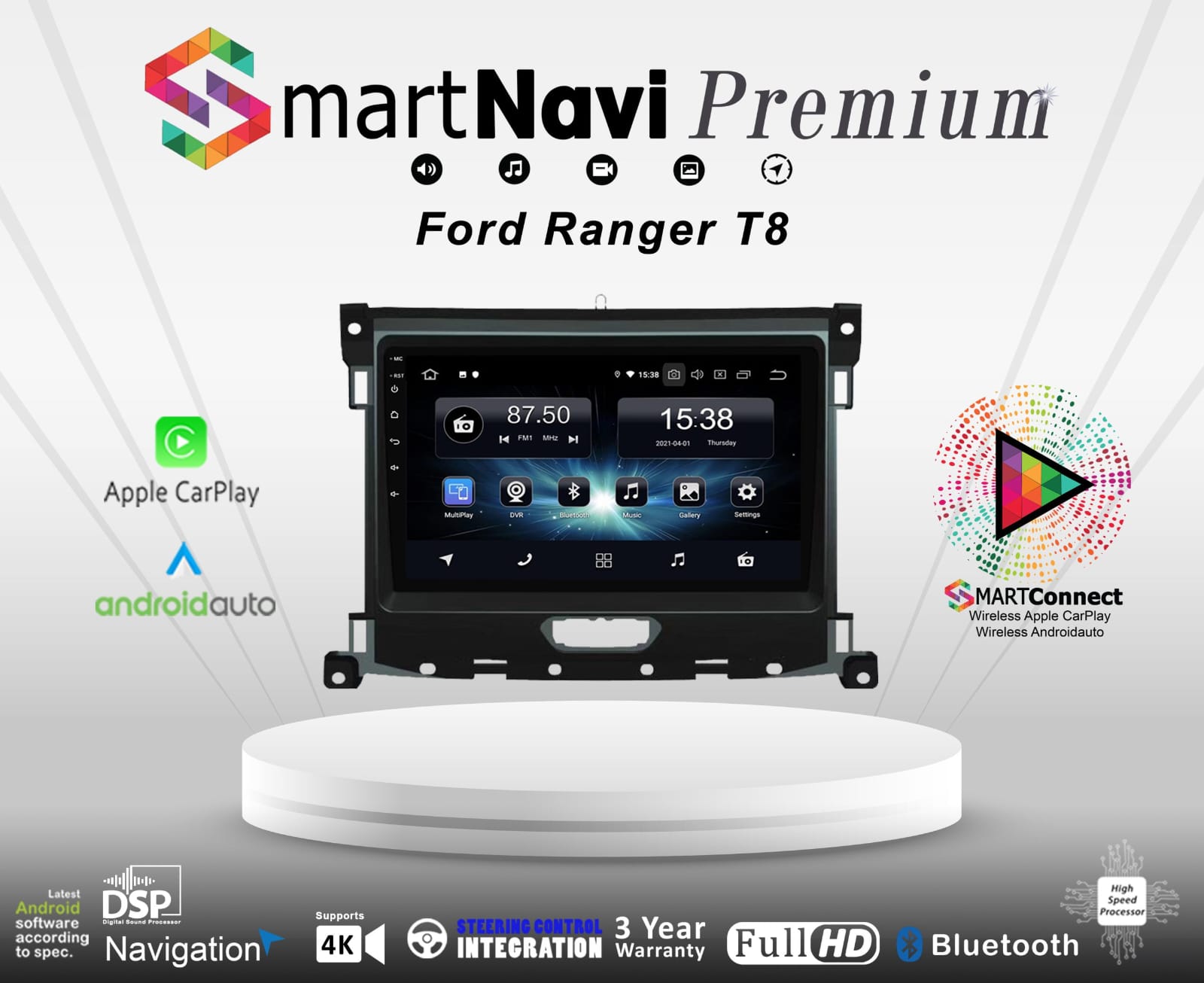 Ford Ranger T8 Android Apple Car Play InDash Navigation Multimedia - Image 2