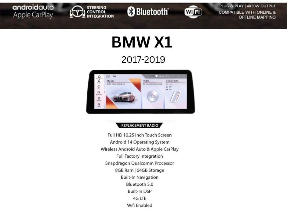 BMW X1 2017 - 2019 Replacement Radio - Image 2