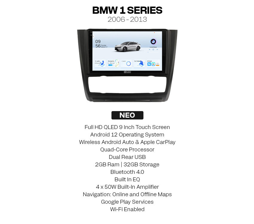 BMW 1 Series Auto Neo Multimedia Player - Image 2
