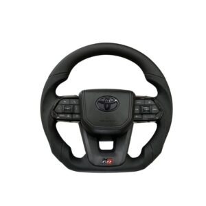 Toyota Land Cruiser 300 Black Leather Steering Wheel