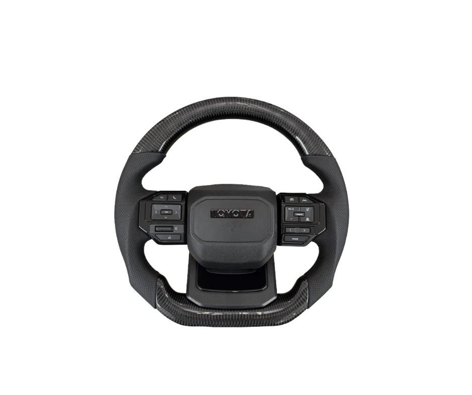 Toyota Land Cruiser Prado 250 Style Black Carbon Fibre Steering Wheel