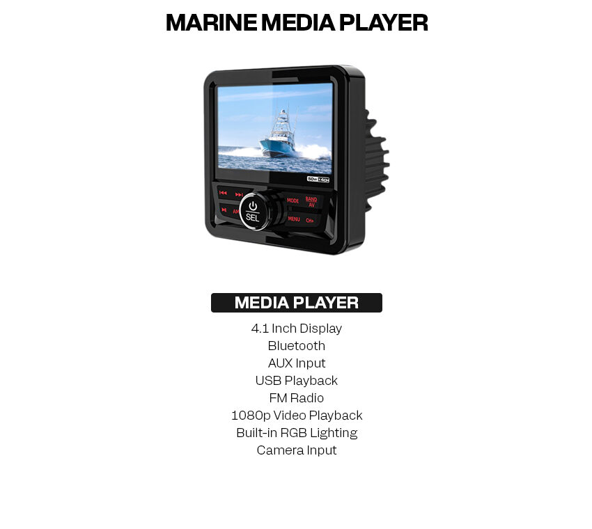 4.1 Inch Marine Media Player - Image 2